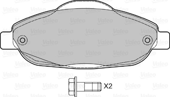 Valeo 598927 - Kit de plaquettes de frein, frein à disque cwaw.fr