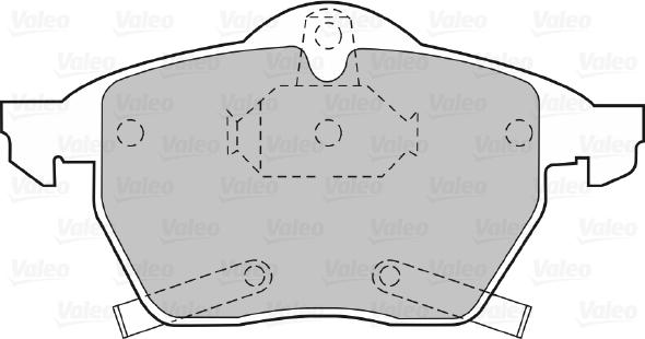 Valeo 598454 - Kit de plaquettes de frein, frein à disque cwaw.fr