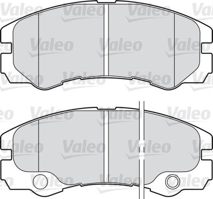 Valeo 598460 - Kit de plaquettes de frein, frein à disque cwaw.fr