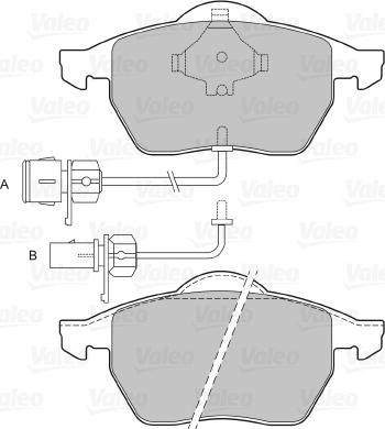 Valeo 670483 - Kit de plaquettes de frein, frein à disque cwaw.fr