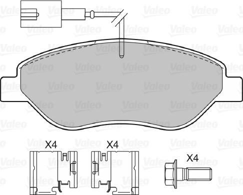 Valeo 598428 - Kit de plaquettes de frein, frein à disque cwaw.fr