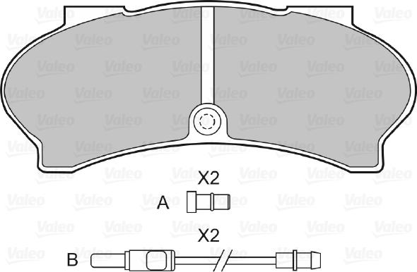 Valeo 598594 - Kit de plaquettes de frein, frein à disque cwaw.fr