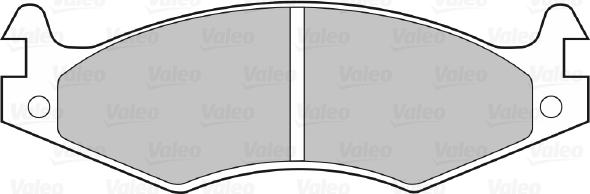 Valeo 598595 - Kit de plaquettes de frein, frein à disque cwaw.fr