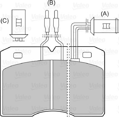 Valeo 598596 - Kit de plaquettes de frein, frein à disque cwaw.fr