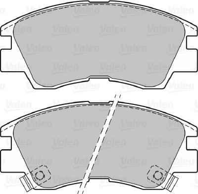 Valeo 598597 - Kit de plaquettes de frein, frein à disque cwaw.fr