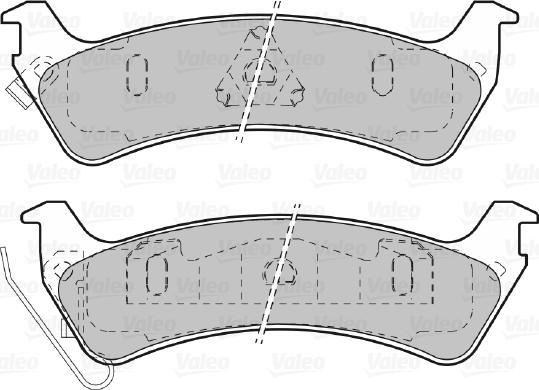 Valeo 598509 - Kit de plaquettes de frein, frein à disque cwaw.fr