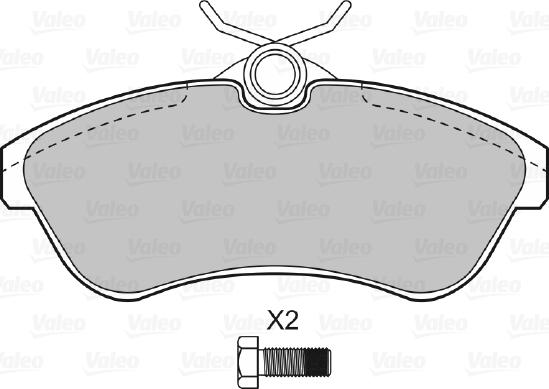 Valeo 598501 - Kit de plaquettes de frein, frein à disque cwaw.fr