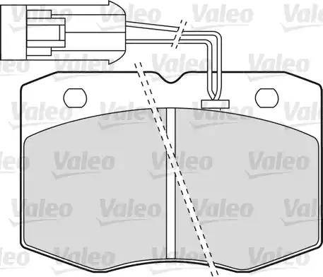 Valeo 598586 - Kit de plaquettes de frein, frein à disque cwaw.fr