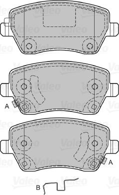 Valeo 601287 - Kit de plaquettes de frein, frein à disque cwaw.fr