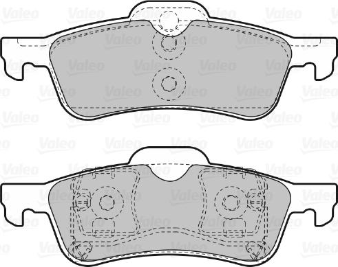 Valeo 598643 - Kit de plaquettes de frein, frein à disque cwaw.fr