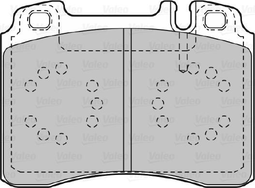 Valeo 598601 - Kit de plaquettes de frein, frein à disque cwaw.fr