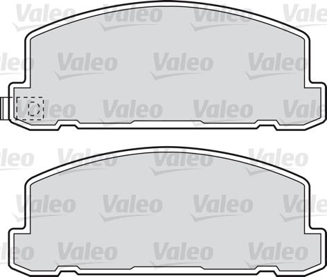 Valeo 598615 - Kit de plaquettes de frein, frein à disque cwaw.fr