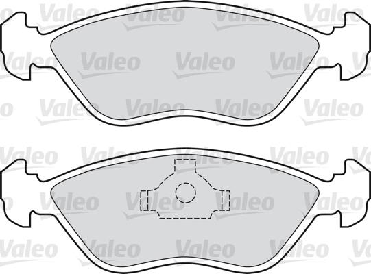 Valeo 598684 - Kit de plaquettes de frein, frein à disque cwaw.fr