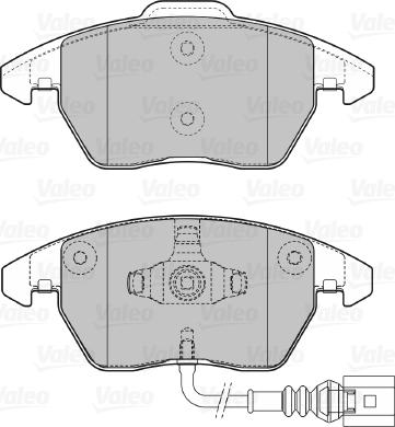 Valeo 670635 - Kit de plaquettes de frein, frein à disque cwaw.fr