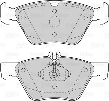 Valeo 598636 - Kit de plaquettes de frein, frein à disque cwaw.fr