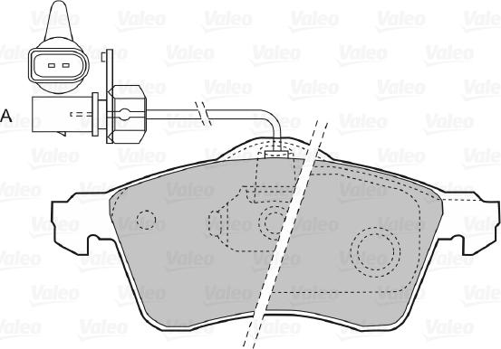 Valeo 598676 - Kit de plaquettes de frein, frein à disque cwaw.fr