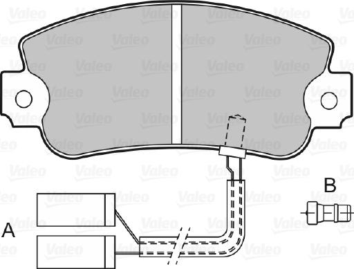 Valeo 598091 - Kit de plaquettes de frein, frein à disque cwaw.fr