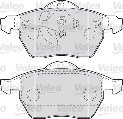 Valeo 598049 - Kit de plaquettes de frein, frein à disque cwaw.fr