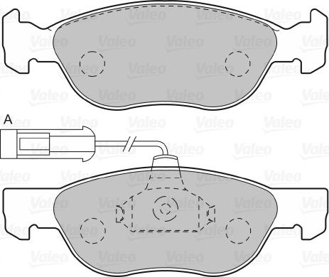 Valeo 598041 - Kit de plaquettes de frein, frein à disque cwaw.fr