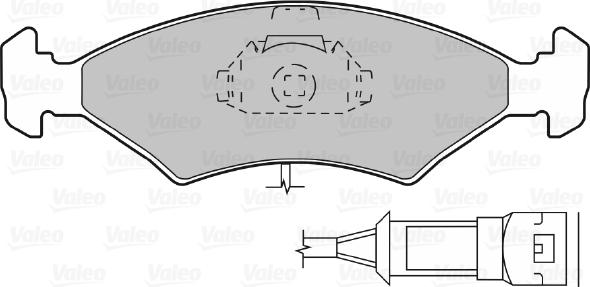 Valeo 598042 - Kit de plaquettes de frein, frein à disque cwaw.fr