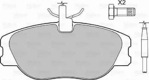 Valeo 540549 - Kit de plaquettes de frein, frein à disque cwaw.fr