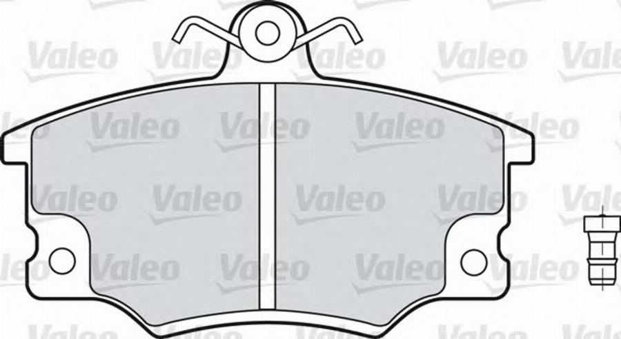 Valeo 598101 - Kit de plaquettes de frein, frein à disque cwaw.fr