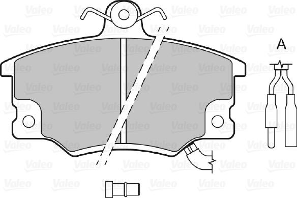 Valeo 598133 - Kit de plaquettes de frein, frein à disque cwaw.fr