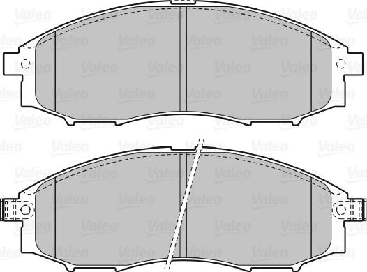 Valeo 598889 - Kit de plaquettes de frein, frein à disque cwaw.fr