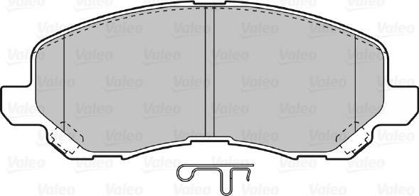 Valeo 598886 - Kit de plaquettes de frein, frein à disque cwaw.fr