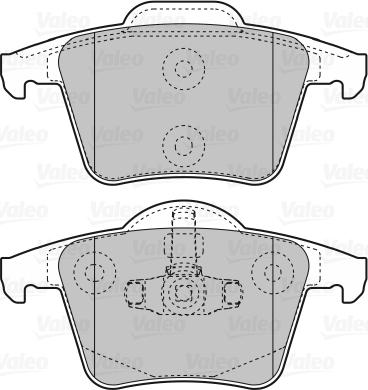 Valeo 598829 - Kit de plaquettes de frein, frein à disque cwaw.fr