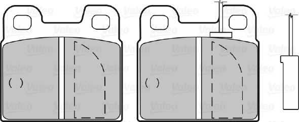 Valeo 598351 - Kit de plaquettes de frein, frein à disque cwaw.fr