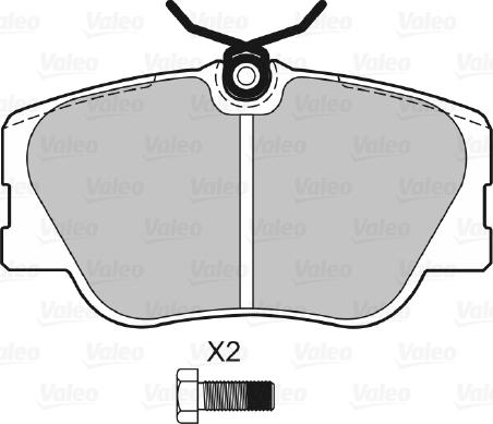 Valeo 598315 - Kit de plaquettes de frein, frein à disque cwaw.fr