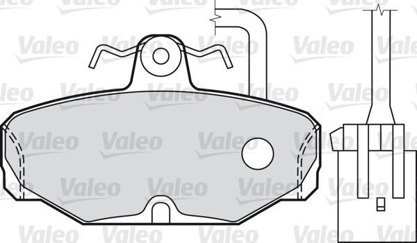 Valeo 598312 - Kit de plaquettes de frein, frein à disque cwaw.fr