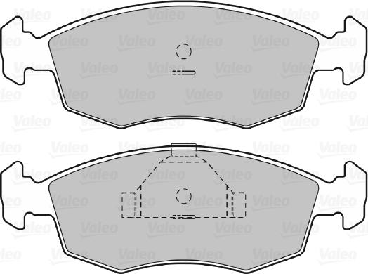 Valeo 598335 - Kit de plaquettes de frein, frein à disque cwaw.fr