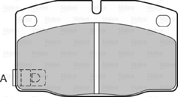 Valeo 598333 - Kit de plaquettes de frein, frein à disque cwaw.fr