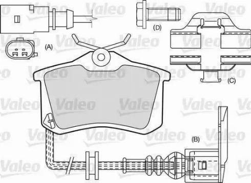 Valeo 540490 - Kit de plaquettes de frein, frein à disque cwaw.fr