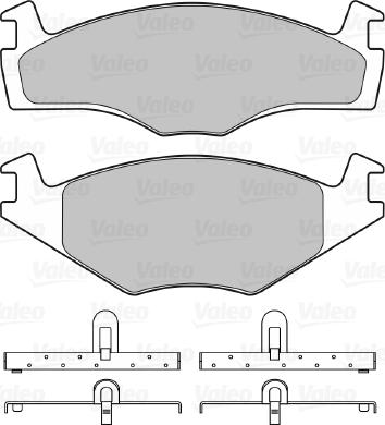 Valeo 598258 - Kit de plaquettes de frein, frein à disque cwaw.fr