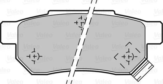 Valeo 598286 - Kit de plaquettes de frein, frein à disque cwaw.fr