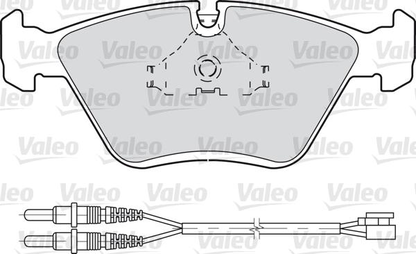 Valeo 598281 - Kit de plaquettes de frein, frein à disque cwaw.fr