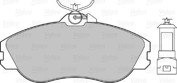 Valeo 598230 - Kit de plaquettes de frein, frein à disque cwaw.fr