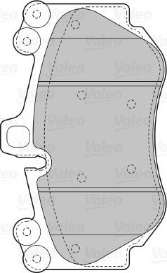 Valeo 598709 - Kit de plaquettes de frein, frein à disque cwaw.fr