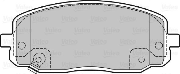 Valeo 598707 - Kit de plaquettes de frein, frein à disque cwaw.fr