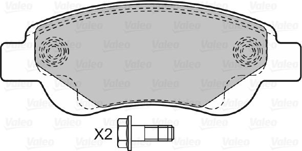 Valeo 598718 - Kit de plaquettes de frein, frein à disque cwaw.fr