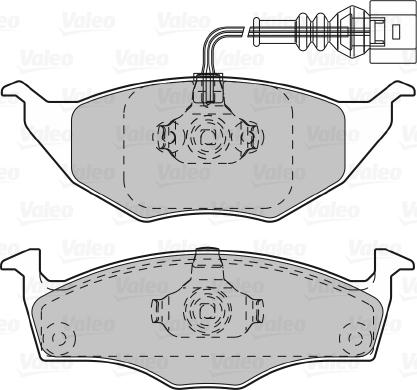 Valeo 598734 - Kit de plaquettes de frein, frein à disque cwaw.fr