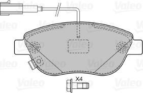 Valeo 598721 - Kit de plaquettes de frein, frein à disque cwaw.fr