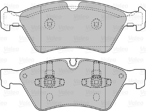 Valeo 598728 - Kit de plaquettes de frein, frein à disque cwaw.fr