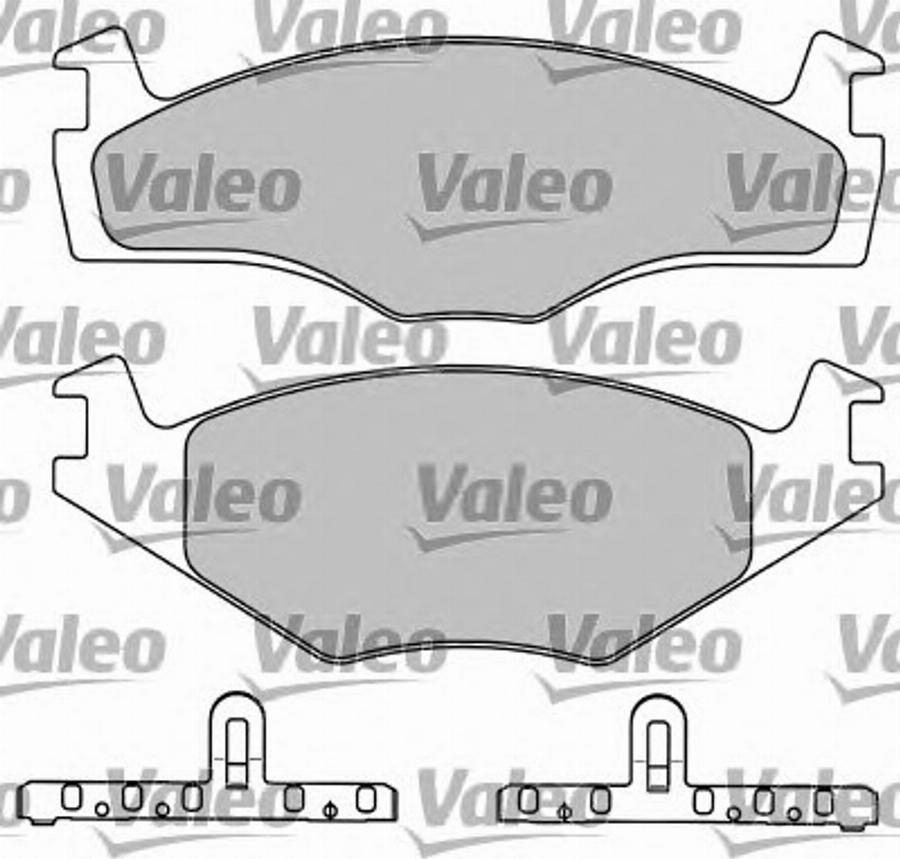 Valeo 597046 - Kit de plaquettes de frein, frein à disque cwaw.fr