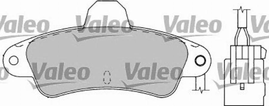 Valeo 597172 - Kit de plaquettes de frein, frein à disque cwaw.fr