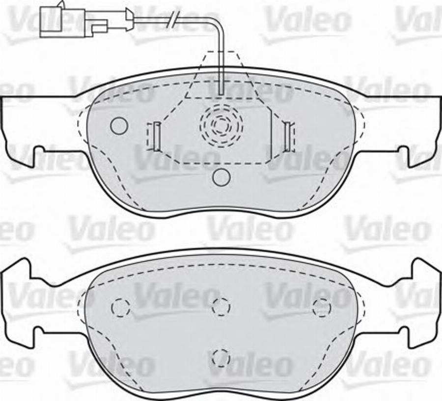 Valeo 540936 - Kit de plaquettes de frein, frein à disque cwaw.fr