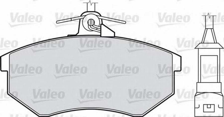 Valeo 551643 - Kit de plaquettes de frein, frein à disque cwaw.fr